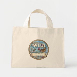 Blaue Pollinator-Wildgarten-Tasche nach Maß Mini Stoffbeutel