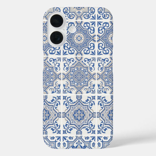 Blaue portugiesische Fliese Case-Mate iPhone Hülle (Rückseite)