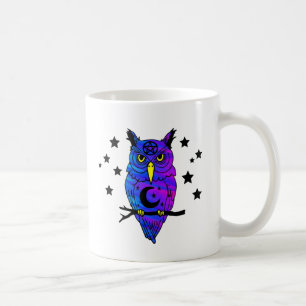 Blaue psychedelische heidnische Eule Tasse