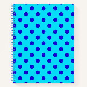 Blaue Punkte auf Cyan-Musterdesign Notizbuch