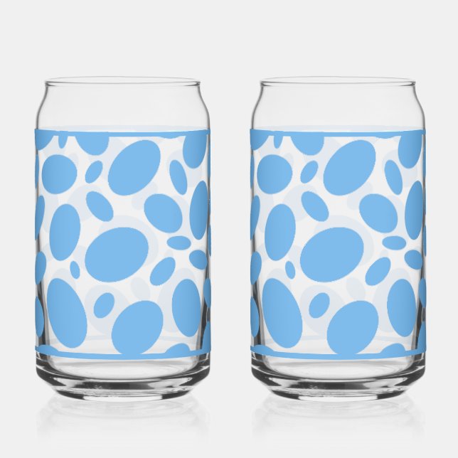 Blaue Punkte Glas (Vorderseite)