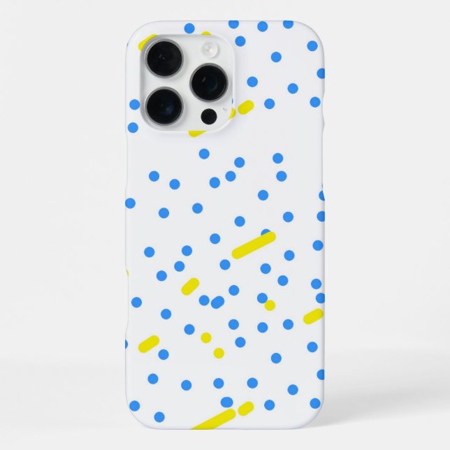 Blaue Punkte iPhone Hülle (Rückseite)