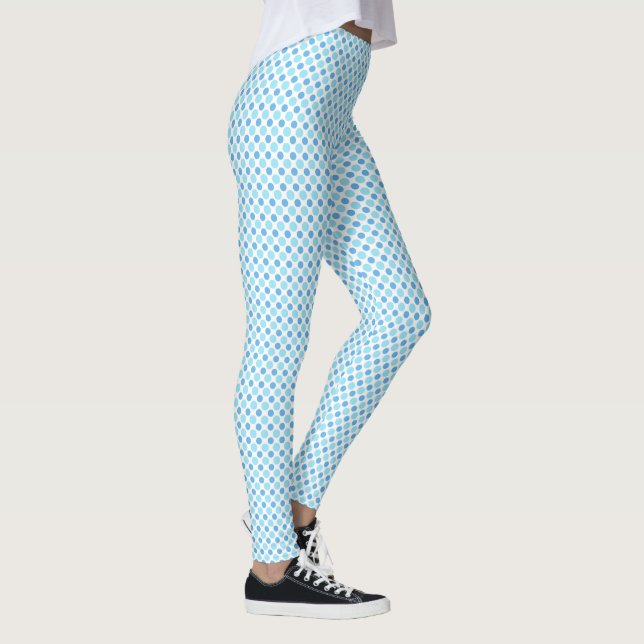 blaue Punkte Leggings (Rechts)