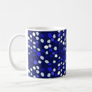 Blaue Punkte Mehrfarbige Lustige Geometrische Gest Kaffeetasse