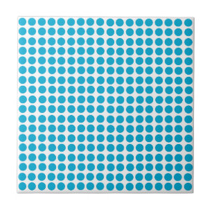 Blaue Punkte Muster auf Weiß Fliese