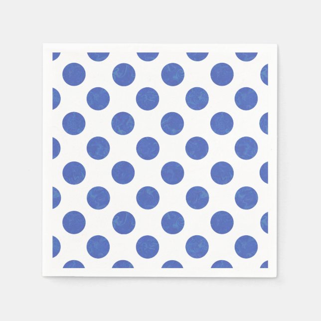 Blaue Punkte Serviette (Vorderseite)