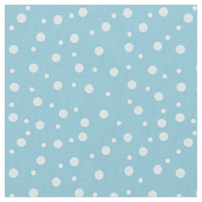 Blaue Punkte Stoff (Nahaufnahme)