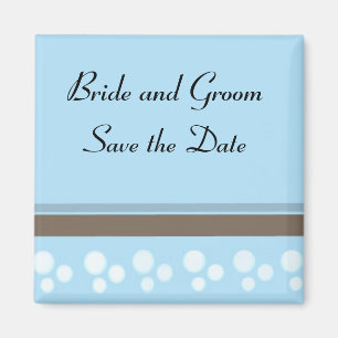 Blaue Punkte und Streifen Magnet