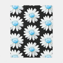 Blaue Punktierte Gänseblümchen Fleecedecke