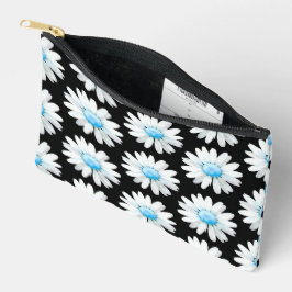 Blaue Punktierte Gänseblümchen Zubehörtasche