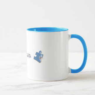 Blaue Puzzlespiel-Stücke - Autismus-Bewusstsein Tasse