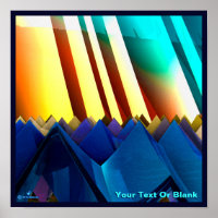 Blaue Pyramiden und Prismen