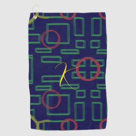 Blaue Quadrate geometrisch Golfhandtuch