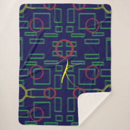 Blaue Quadrate geometrisch Sherpadecke