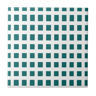 Blaue Quadrate kariert  Fliese