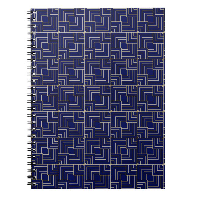 Blaue Quadrate Notizblock (Vorderseite)