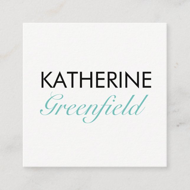 Blaue quadratischer terminkarte (Vorderseite)