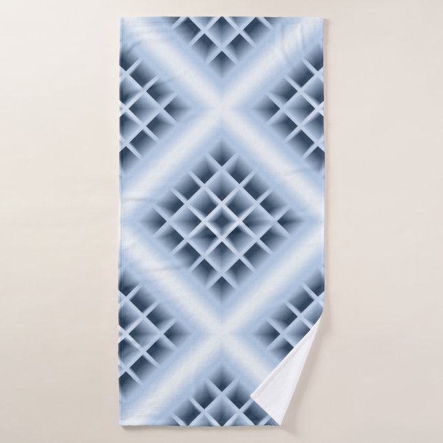 Blaue Quadratzoll Badehandtuch (Badehandtuch)