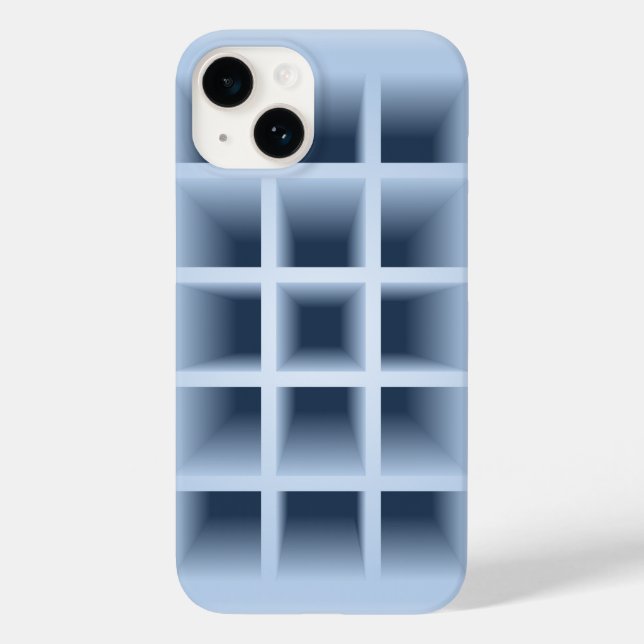 Blaue Quadratzoll Case-Mate iPhone Hülle (Rückseite)