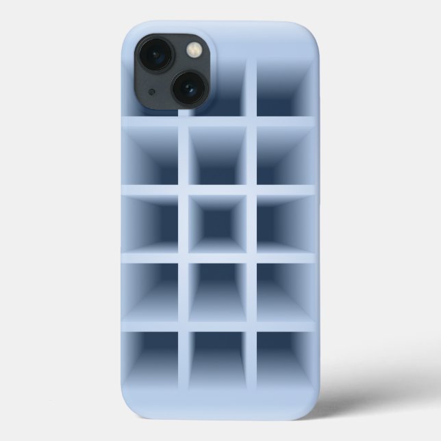Blaue Quadratzoll Case-Mate iPhone Hülle (Rückseite)