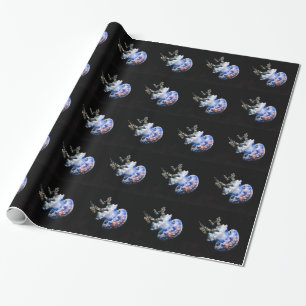 Blaue Qualle Geschenkpapier