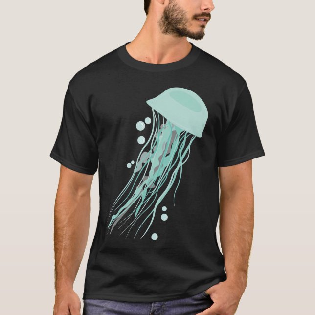 Blaue Qualle T-Shirt (Vorderseite)