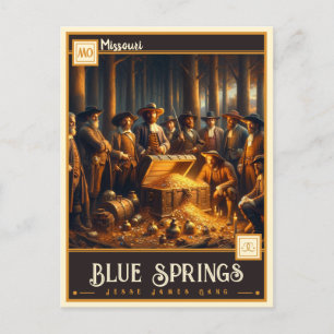 Blaue Quellen, Missouri VINTAG Postkarte