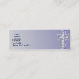 Blaue quere christliche kundenspezifische mini visitenkarte