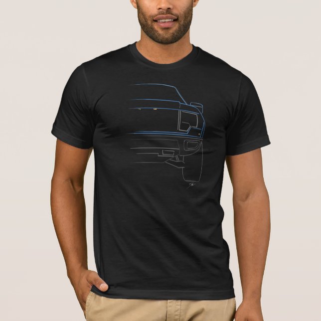 Blaue Raubvogel-Gewohnheit T-Shirt (Vorderseite)