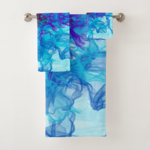BLAUE RAUCH - Fraktal Art - Badhandtuch Set
