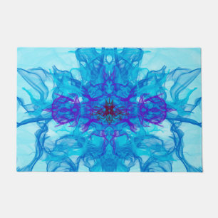 BLAUE RAUCHEN - Fraktal Art - Fußmatte