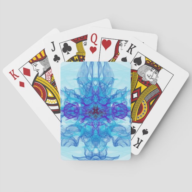 BLAUE RAUCHEN - Fraktal Art - Spielkarten (Rückseite)