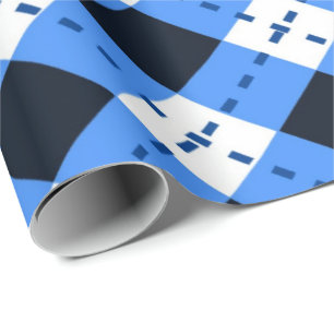 Blaue Raute Geschenkpapier