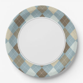 Blaue Raute Pappteller