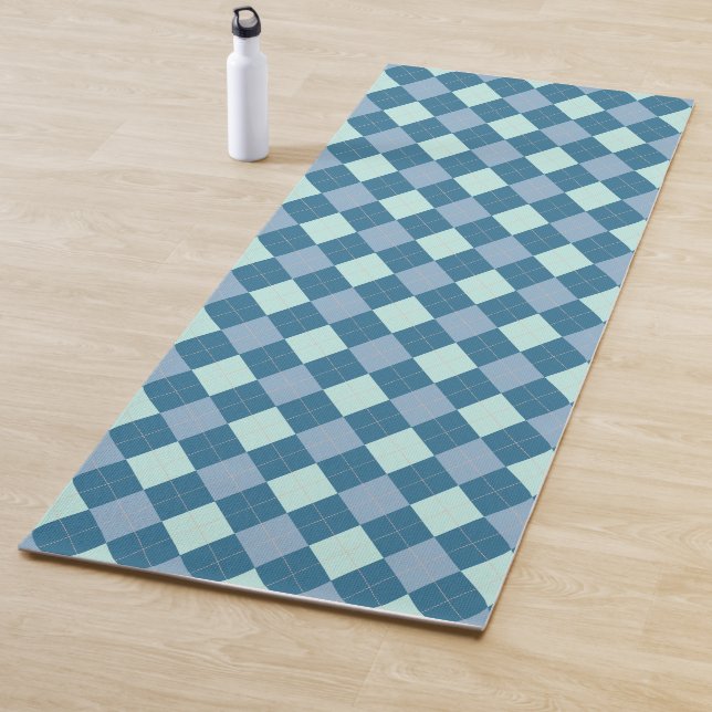 Blaue Raute Vintages Muster Yogamatte (Beispiel)