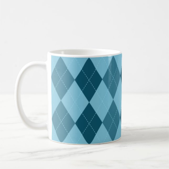 Blaue Rauten-Tasse Tasse (Links)