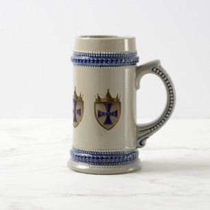 Blaue Rayel-Crest-Stein-Tasse Bierglas