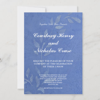 Blaue Reben Hochzeitseinladung Einladung