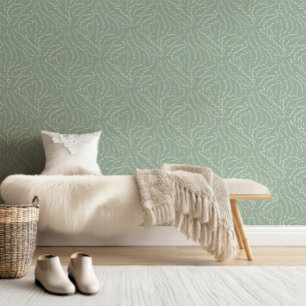 Blaue Reben / rutschige grüne Tapete