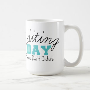 Blaue redigierende TagesTasse Tasse