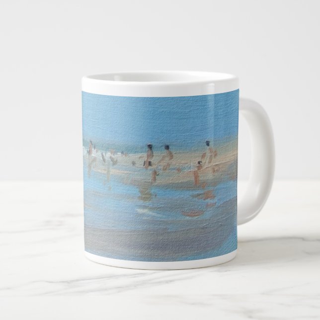 Blaue Reflexion Montalivet Jumbo-Tasse (Vorderseite Rechts)