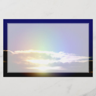 Blaue Regenbogen-Sonnenuntergang-Fotografie Briefpapier