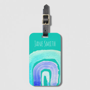 Blaue Regenbogenfarbe Liebe Gepäckanhänger