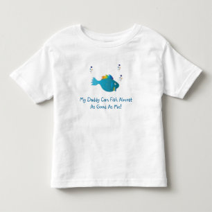 blaue Regenbogenfische, mein Vati können fischen Kleinkind T-shirt