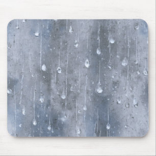 Blaue Regentropfen Mousepad