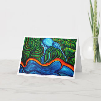 Blaue Reiher GRUSS-KARTE Karte