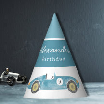 Blaue Rennwagen Geburtstag