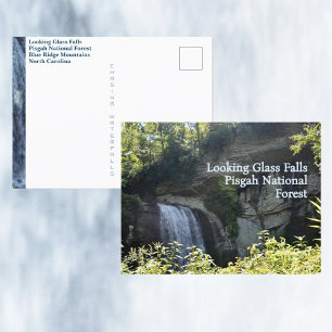 Blaue Ridge-Berge Looking Glass Falls NC Postkarte