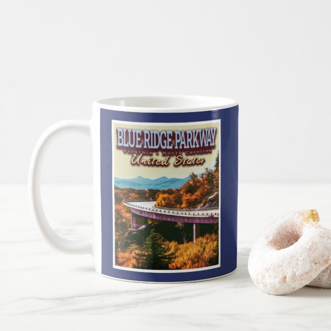 BLAUE RIDGE PARKWAY - VIRGINIA - NORTH CAROLINA US KAFFEETASSE (Mit Donut)