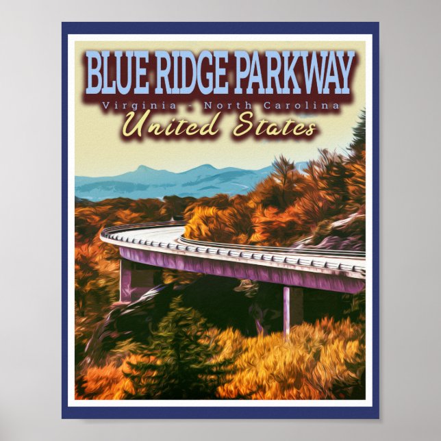 BLAUE RIDGE PARKWAY - VIRGINIA - NORTH CAROLINA US POSTER (Vorne)